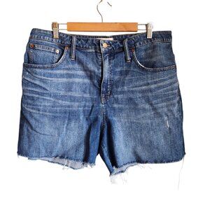 Madewell Shorts 33 Women's Blue Jeans Curvy High Rise Denim Cutoff